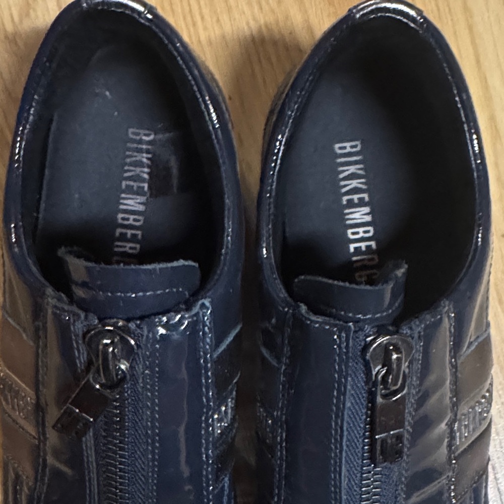 Bikkembergs size 38 7.5 women’s Navy Sneakers shoes soccer - Picture 4 of 11